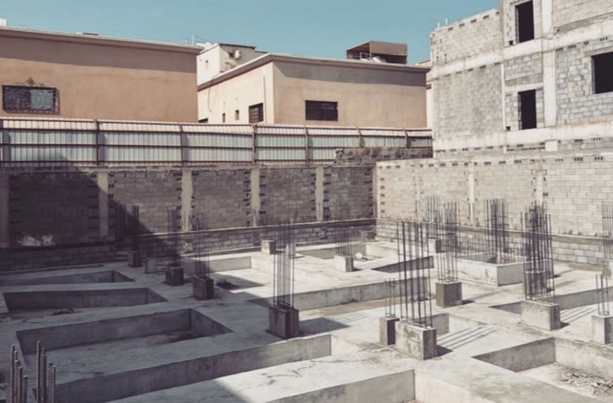 تنفيذ أعمال الخرسانة المسلحة والصب